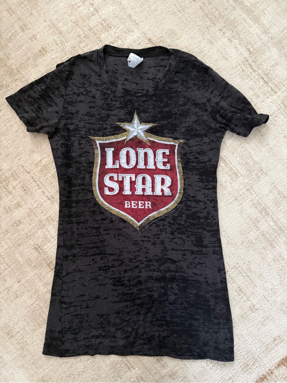 Black Tee with Lone Star Beer Logo